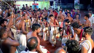 Panchavadyam aragettam (thimila) at uthralikavu temple. Panchavadyam arangettam.Thimila Students.