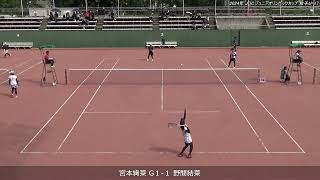 2024年 全日本ジュニアソフトテニス選手権大会 女子U-17 シングルス 予選リーグ 宮本絢菜(学法石川高校) 対 野間結菜(昇陽高校)