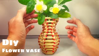 How to make Flower Vase from bamboo chopsticks