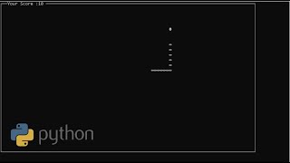 Snake game in python - curses - randint - Python games