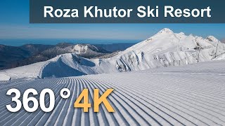Rosa Khutor Ski Resort. Southern slope. Sochi, Russia. 360  in 4K