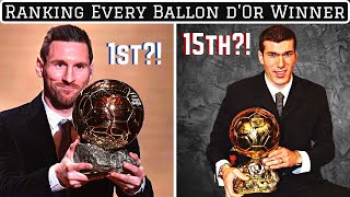 Ranking EVERY Ballon d'Or Winner From Worst To Best