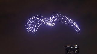 Swarms of drones illuminate the skies