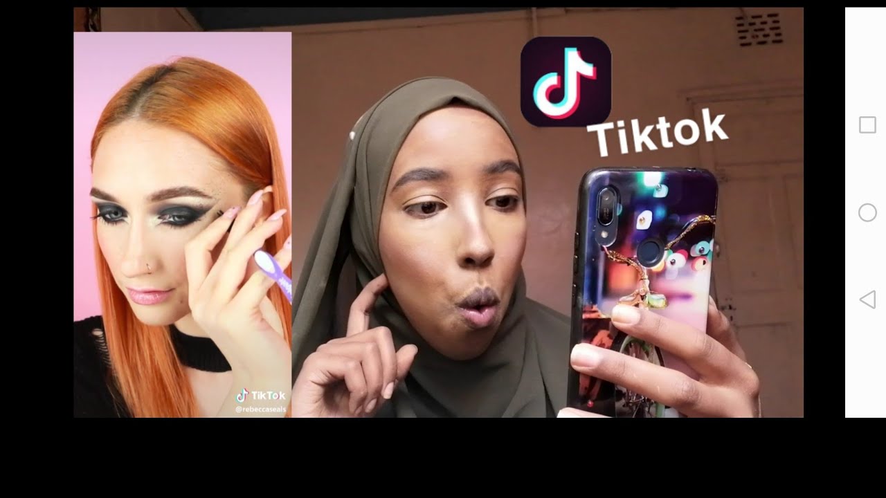 Somali Girl Tries Tiktok Makeup Hacks - YouTube