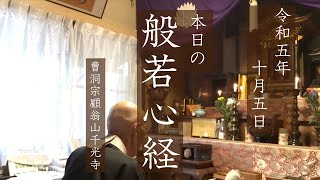 【般若心経531日目】おはようございます、本日14時から達磨忌ライブ配信・観音普門品、合掌（10月5日略朝課）