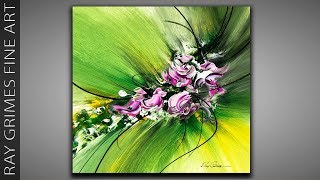 Abstract Painting Techniques / 235 / Floral / Relaxing / Acrylics / Painting Demonstration