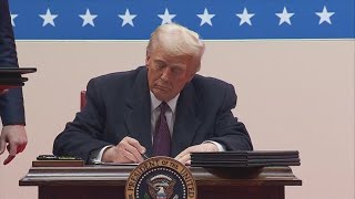 Trump signs sweeping executive orders on his first day in office