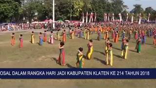 Festival Tari Gambyong Kolosal-Alun-Alun Klaten-HUT Klaten 214 Tahun 2018