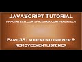 addeventlistener and removeeventlistener in JavaScript