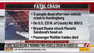 Three dead in early morning two-vehicle crash in DuBois County