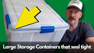 Best LARGE Outdoor Storage Containers (with seal!) Iris 74qt Plastic Bins review