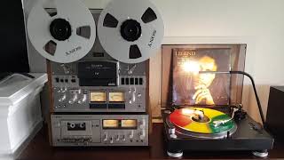 Sony TC 758 reel to reel and Sony TC 206 SD cassette player demo