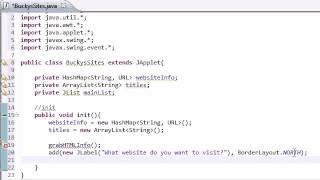 Intermediate Java Tutorial 30 init for Networking Applet