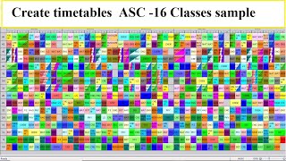 How to create timetables using ASC timetable ENGLISH tutorial (16 Classes demonstration )