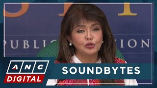 WATCH: Sen. Imee Marcos on 2025 budget, charges recommended vs. Duterte, allies | ANC