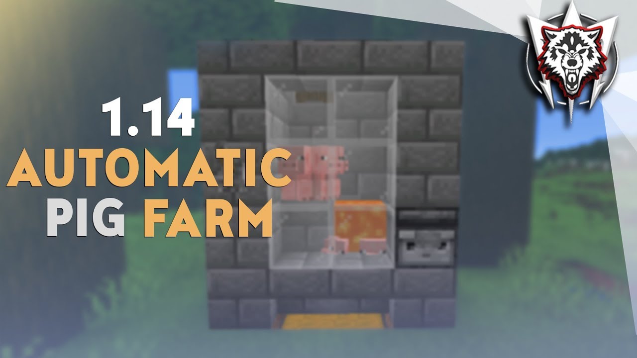 1 14 Automatic Compact Pig Farm Minecraft 1 14 Tutorial Youtube