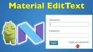 15 Android Material Design- Android EditText Username and Password 2/3