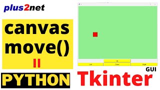 Moving rectangle on a Tkinter Canvas by using four buttons or directional arrow keys