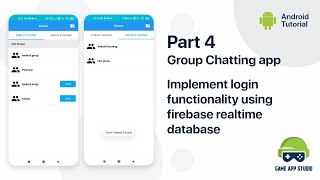 [Part 4] Implement login functionality using firebase realtime database in Android | Game App Studio