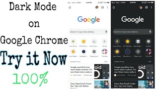 How to Enable Dark Mode on Google Chrome.......... Silence Tech Nammu