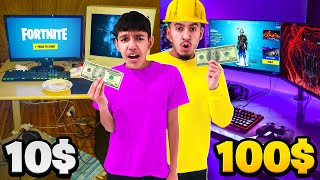 Who Can Build The Best Budget Fortnite Gaming Setup W/ Brothers!