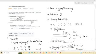 LeetCode | 523. Continuous Subarray Sum | HashMap