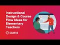 Design & Course Flow Ideas for Elementary Teachers in Canvas