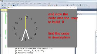 How to create analog clock vb net vs 2017