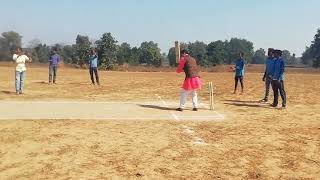 honourable chief guest pradeep purohit batting at pathrel 🙏🙏🙏