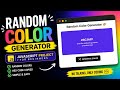 Build a Random Color Generator 🎨 | JavaScript Project for Beginners