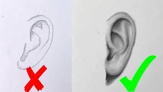 How to DRAW ears easy || tutorial for beginners step by step