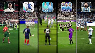 EA FC 24 Mobile vs eFootball 2024 Mobile vs DLS 23 vs Vive Le Football vs Total Football Free Kick