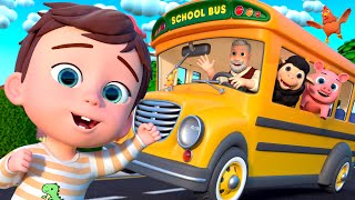 The Wheels on The Bus Song (Animal Version) | Almama Kids Songs \u0026 Nursery Rhymes