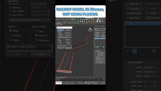 Railway Model in 3dsmax not using Plugins #3dsmax #modifier #shortvideo #3d