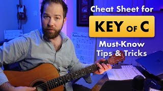 Key of C Major Cheat Sheet! Chords, Progressions, Fretboard, and Misc Tips & Tricks