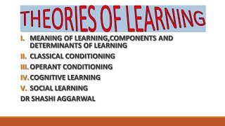 THEORIES OF LEARNING IN HINDI