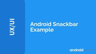 Android Snackbar Example