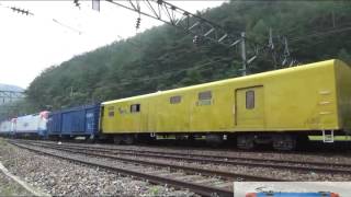 8500호대 화물 열차 분천역 출발 (Korail 8500 cargo train departure in Buncheon station)