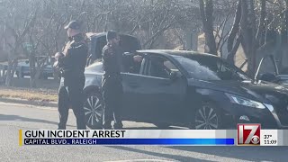 Gun incident arrest in Raleigh