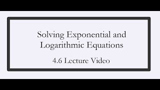 4.6 Lecture Video - Pre-Calculus