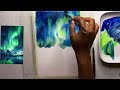 watercolor northern lights painting tutorial in easy steps