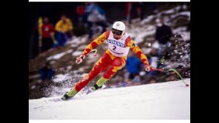 Franz Heinzer wins downhill (Kitzbühel 1991)