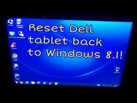 Resetting the Dell Venue 8 Pro 5830 back to Windows 8.1 after Windows 10 upgrade Resetting the Dell Venue 8 Pro 5830 back to Windows 8.1 after Windows 10 upgrade