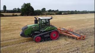 Brock Sub-V 6m 11 leg subsoiler on Fendt 943MT