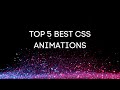Top 5 CSS animations | HTML | CSS | Anime.JS | Three.js | Javascript | Best Animations | Best Top 5
