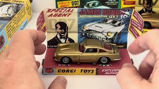 1966 Goldfinger 007 James Bond Aston Martin DB5 Corgi Diecast 261 Vehicle Comparison \u0026 Review