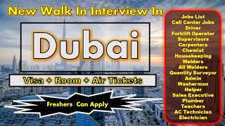 Walk In Interview In Dubai With Visa + Room | Dubai Walk In Interview #dubaiwalkininterview