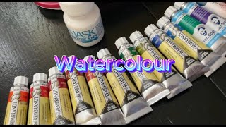 Огляд акварелі | Swatch watercolor of Rembrandt, Van Gogh #drawing #watercolor #watercolorpainting