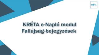 KRÉTA e-Napló modul - Faliújság-bejegyzések