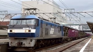 JR貨物 EF210-5 貨物列車 (8058レ 桃太郎) JR東海道本線 大垣駅通過 警笛